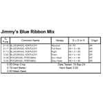 Jimmy's Blue Ribbon Mix Seed Tag