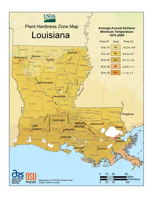 Louisiana Hardiness Zones