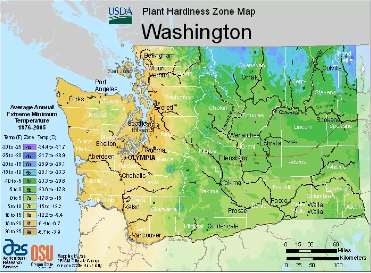 Washington Hardiness Regions