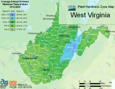 West Virginia Hardiness Zone